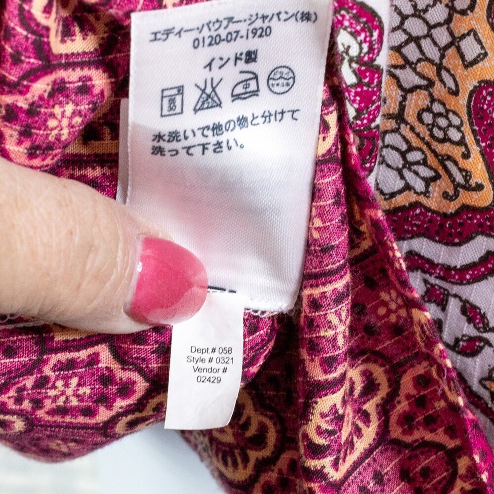 Eddie Bauer Size XL Raspberry color floral patter… - image 5